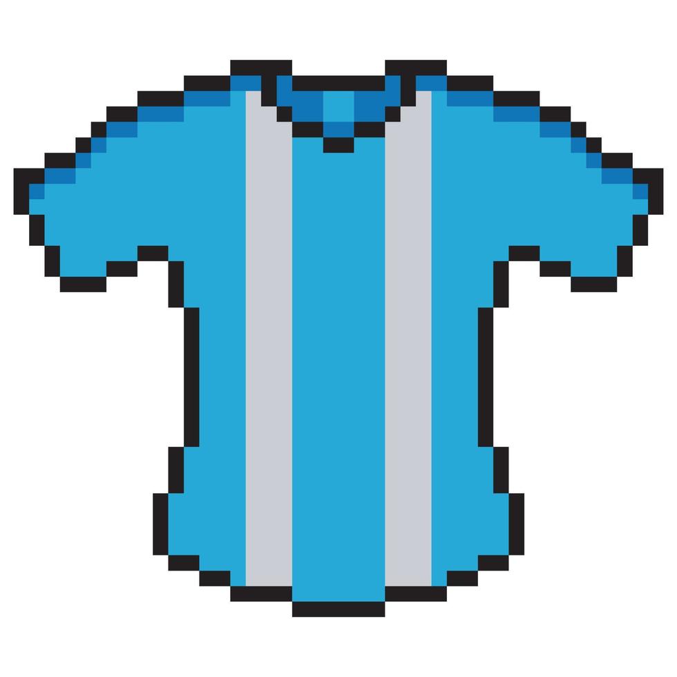 t shirt pixel art isolated on white background vector
