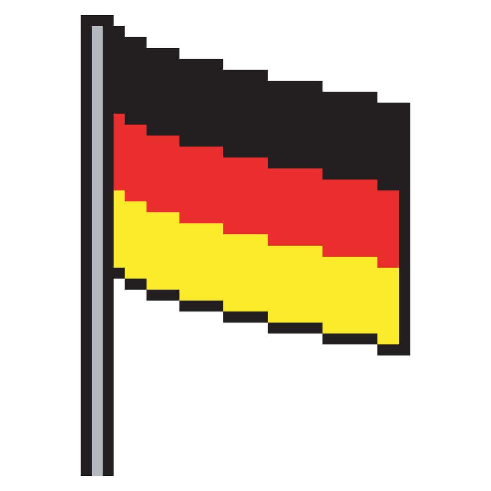 Arte de píxeles de la bandera de Alemania. ilustración vectorial vector