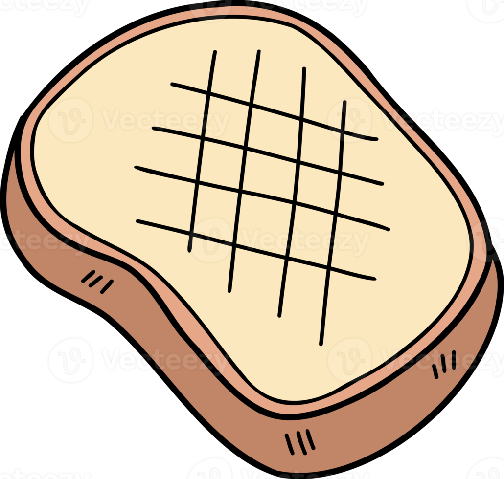 mano disegnato crostini o affettato pane illustrazione png