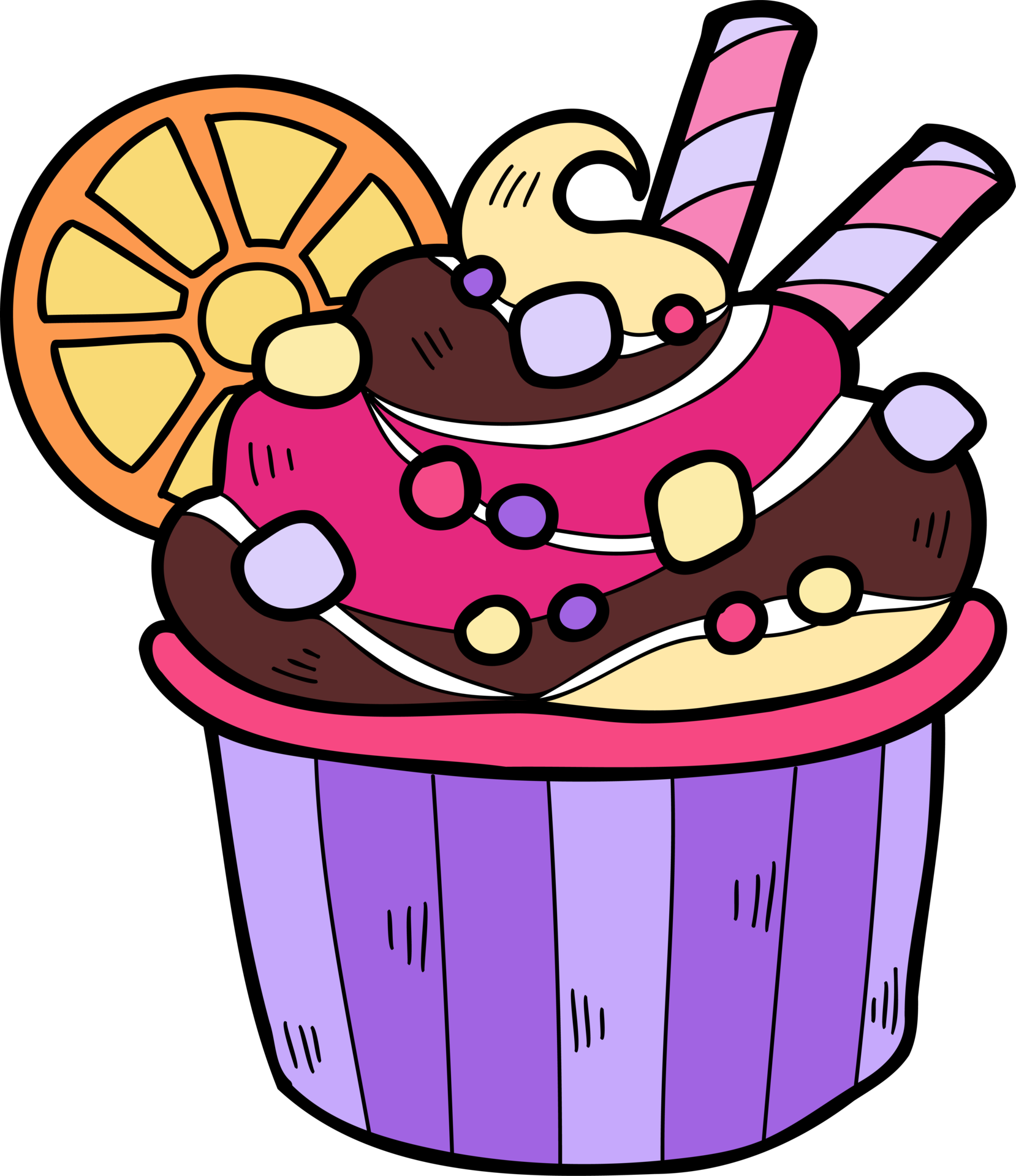 Hand Drawn cup ice cream and lemon illustration 16413001 PNG