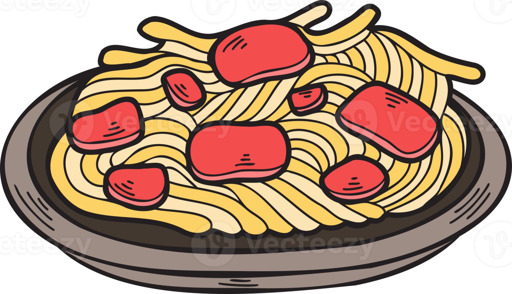 Hand Drawn noodle Chinese and Japanese food illustration png