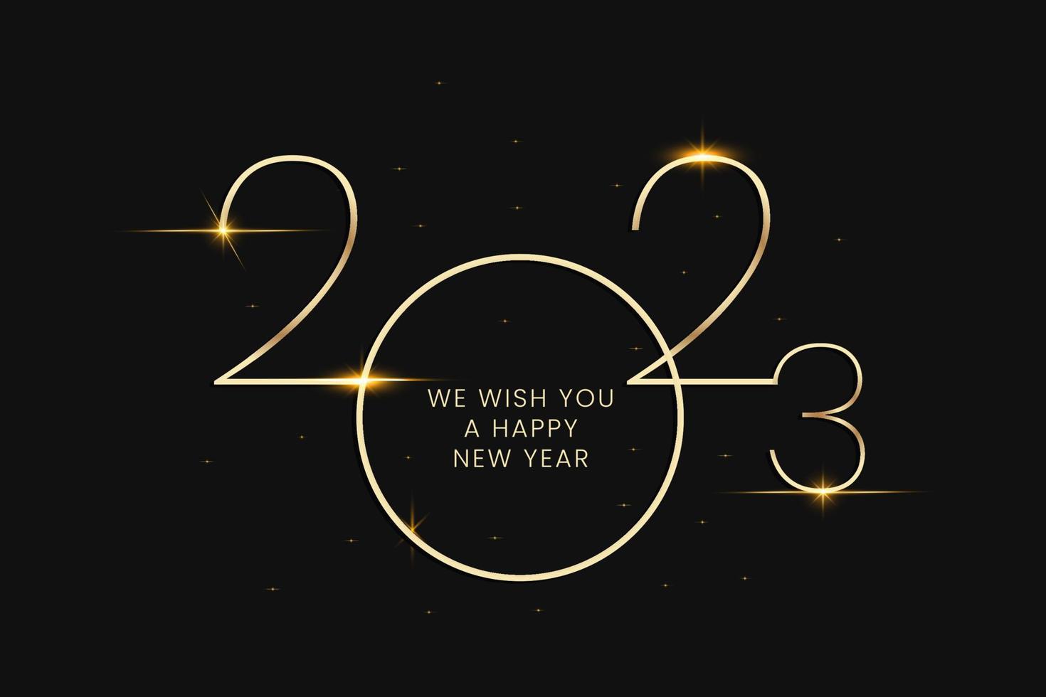 2023 Happy New Year Background Design. Greeting Card, Banner, Poster. Vector Illustration.