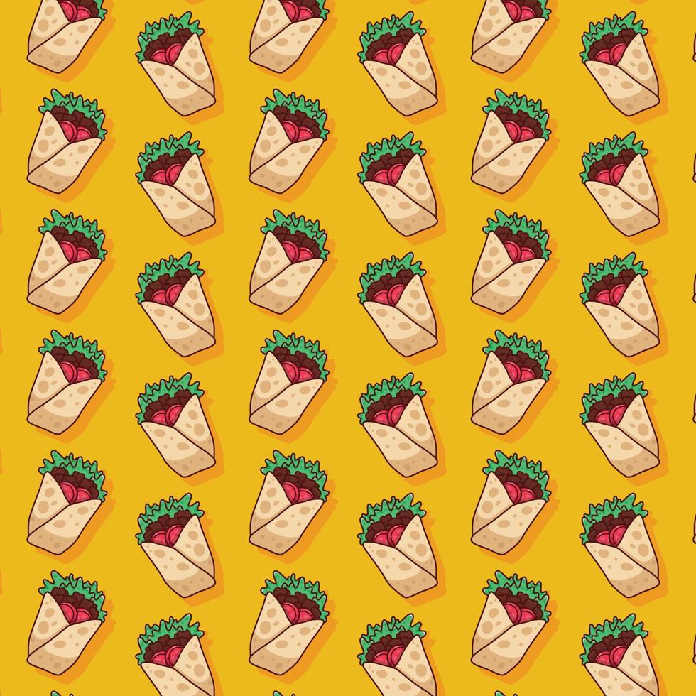 cute sushi pattern food illustration vector