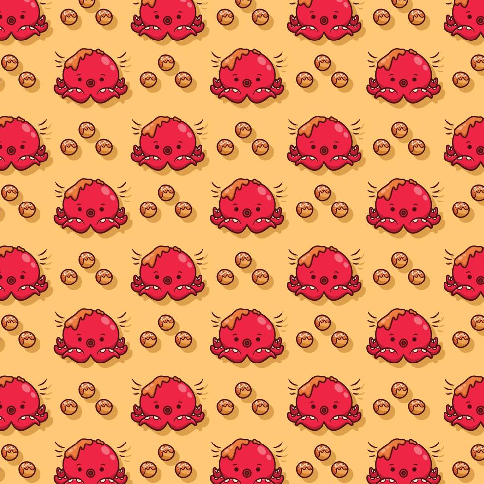 ejemplo lindo de la comida del modelo del takoyaki vector