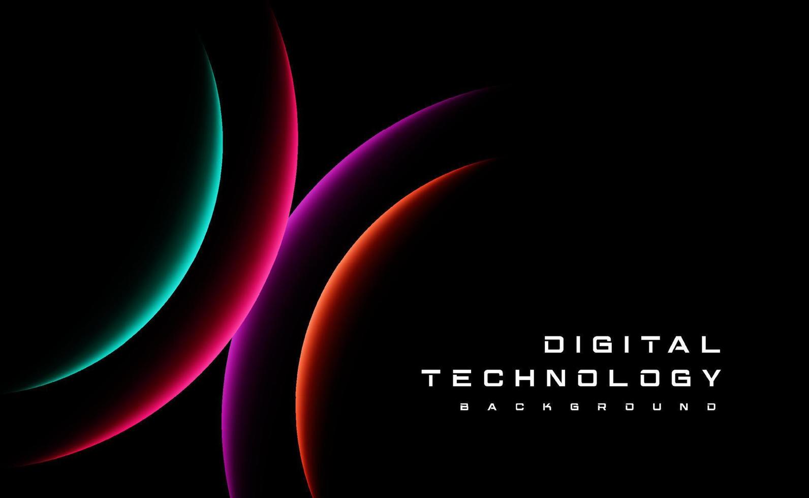 Digital technology worldwide global network internet connection colorful background, Abstract cyber tech futuristic, Shape blue green pink orange sky light, Ai big data Innovation, illustration vector