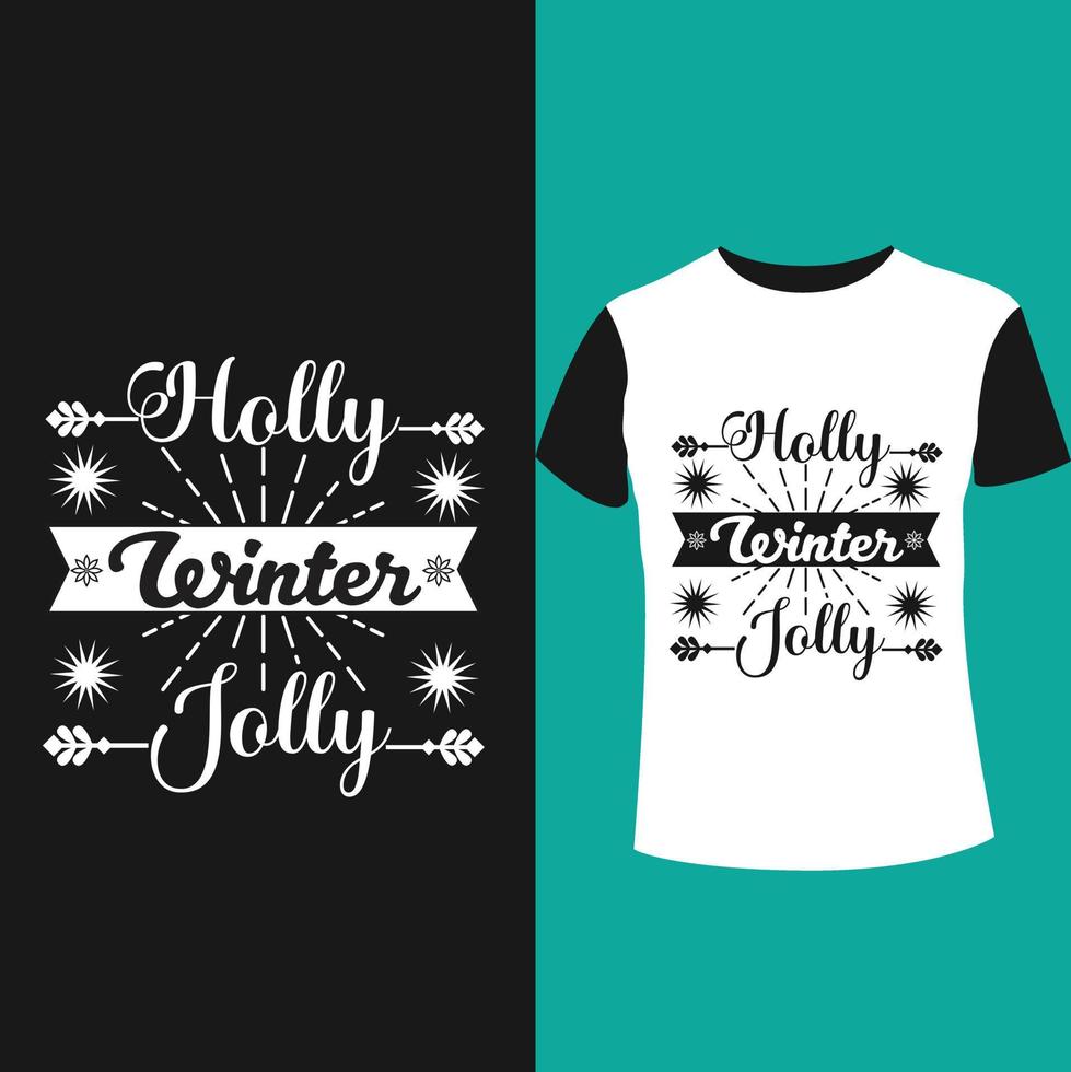 Fully editable winter design for t shirt vector