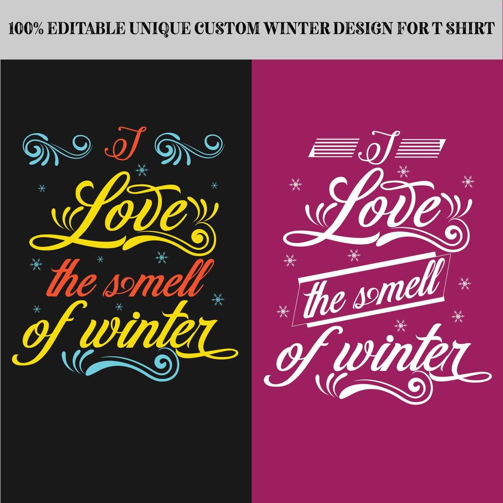 Winter design for t shirt vector