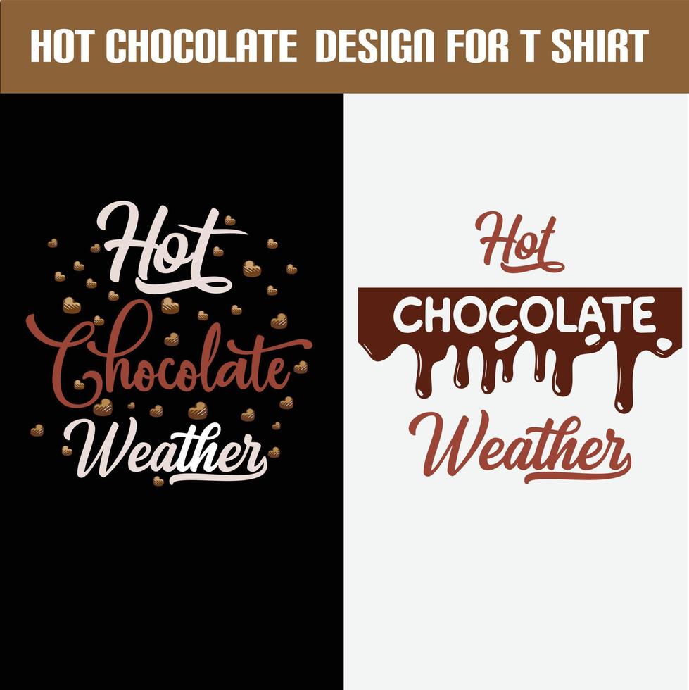 diseño de chocolate caliente para camiseta vector