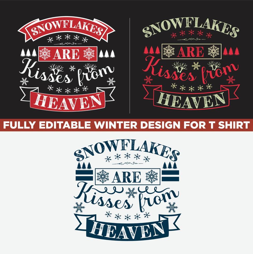 T shirt design for winter lovers vector