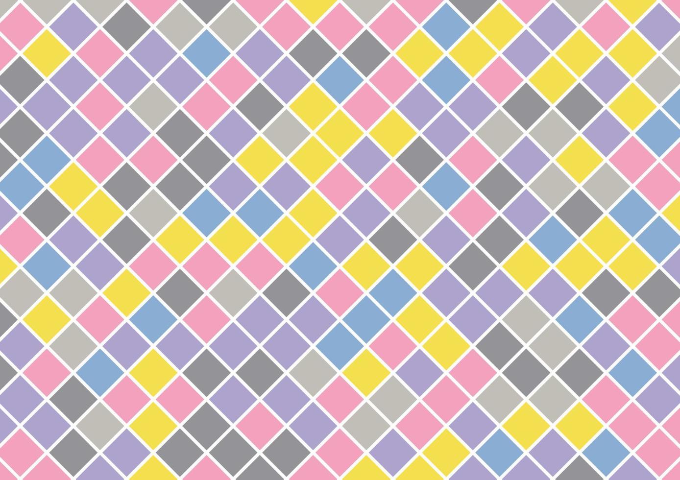 Random cute colorful square pastel color background vector