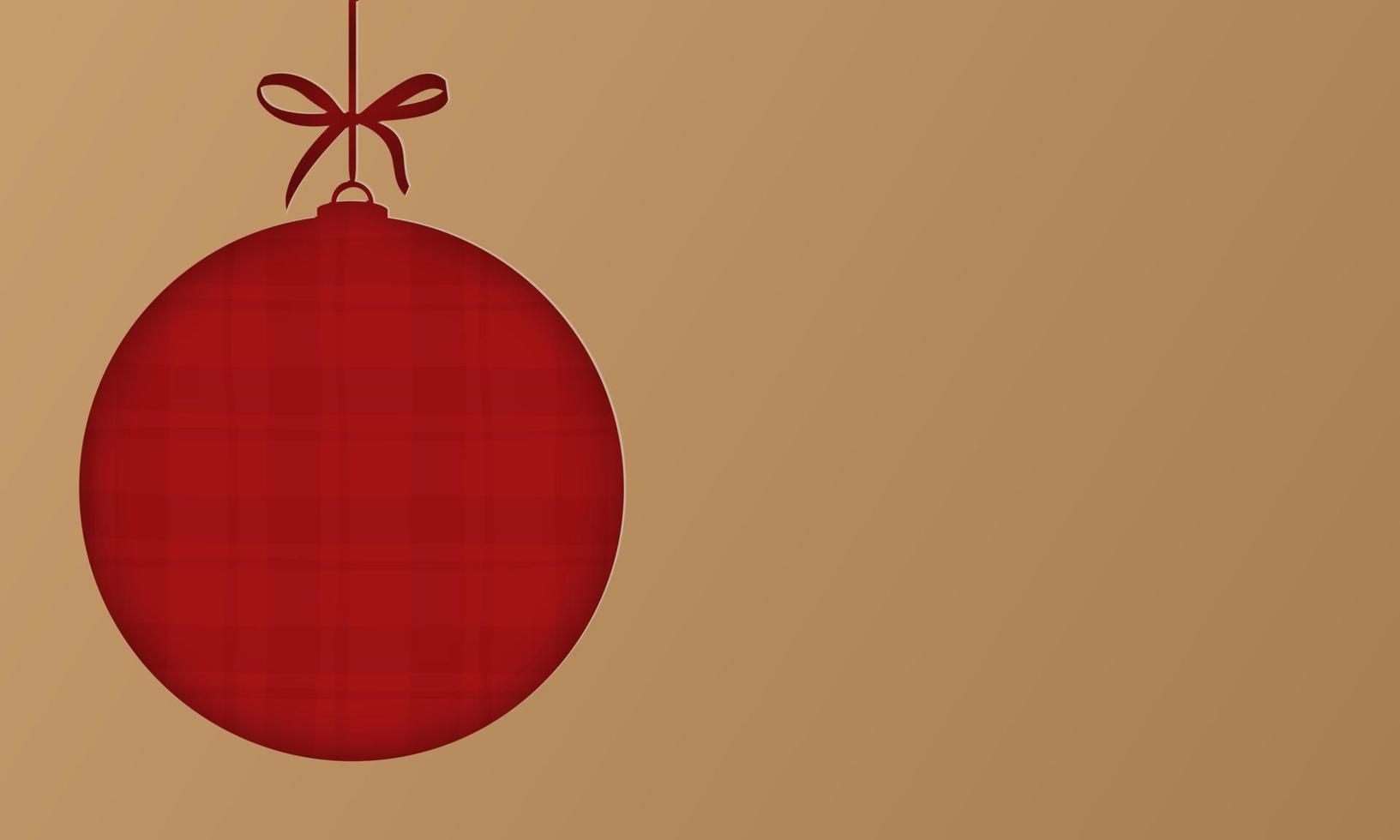 Merry Christmas and happy new year on red background paper cut concept. Christmas balls on red background paper cut concept. Christmas and new year background. Vector illustration