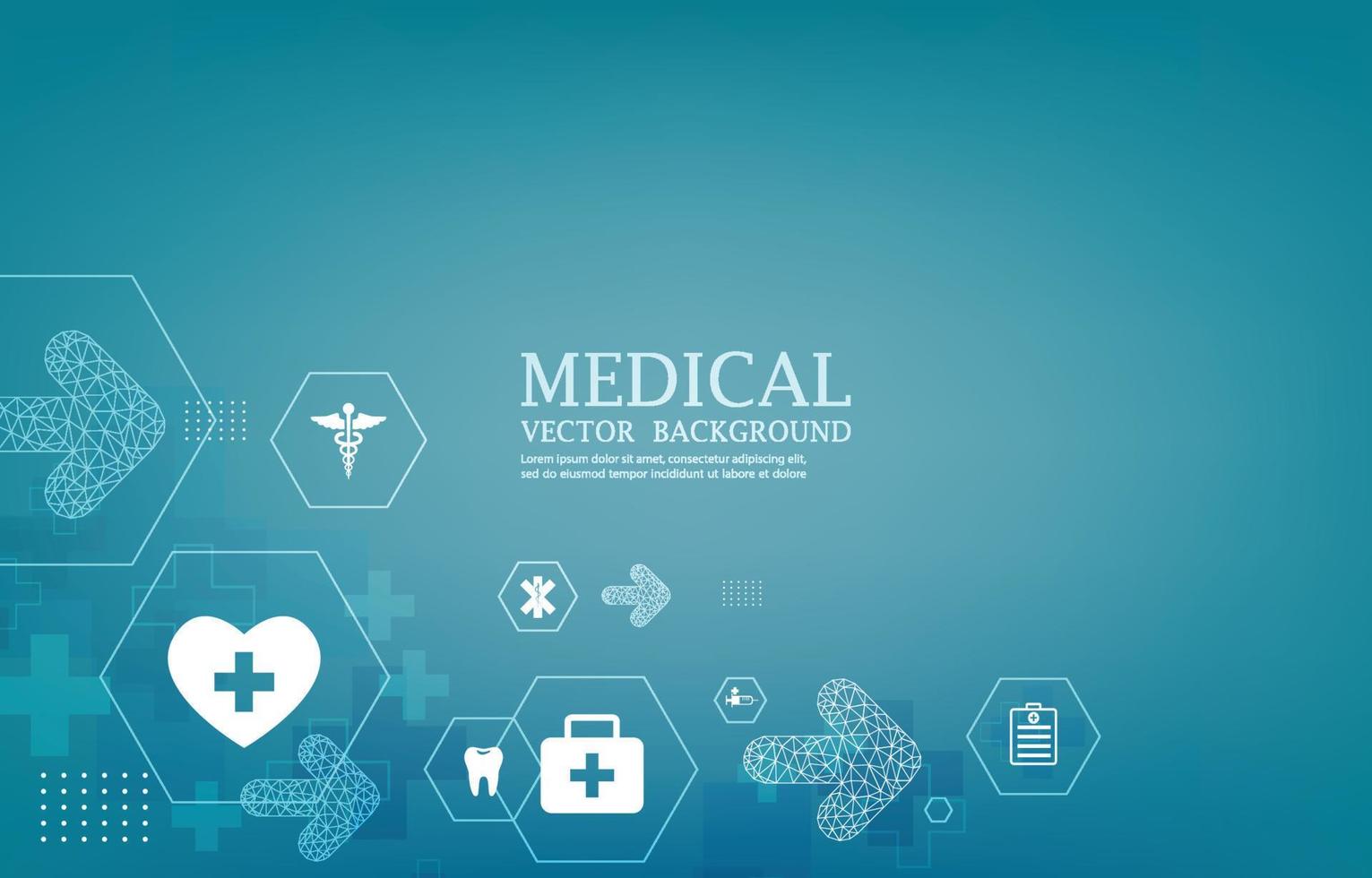 tecnología futurista vectir médico azul background.geometric.icons.arrow vector