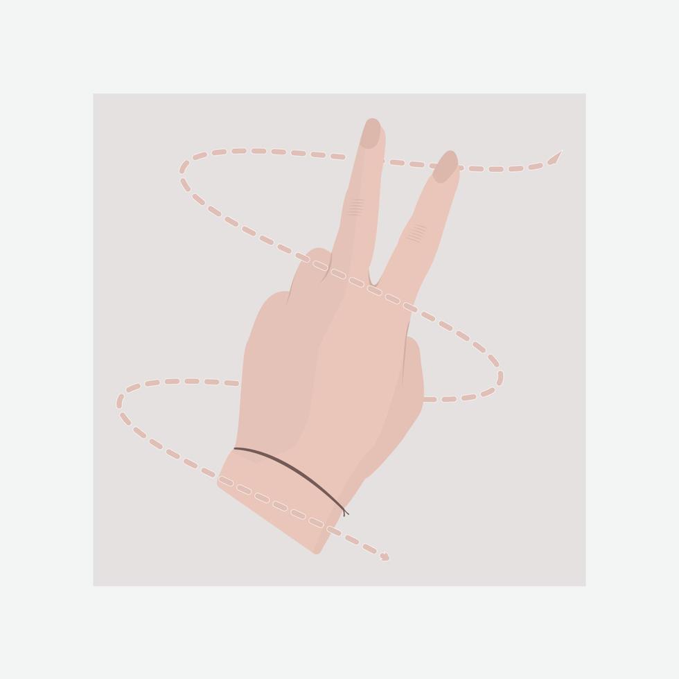 peace hand logo illustration vector