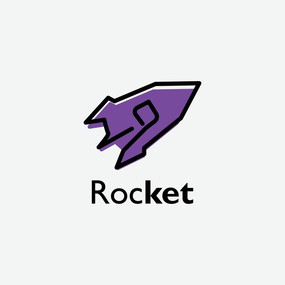 rocket logo line art,space design image illustration icon vector