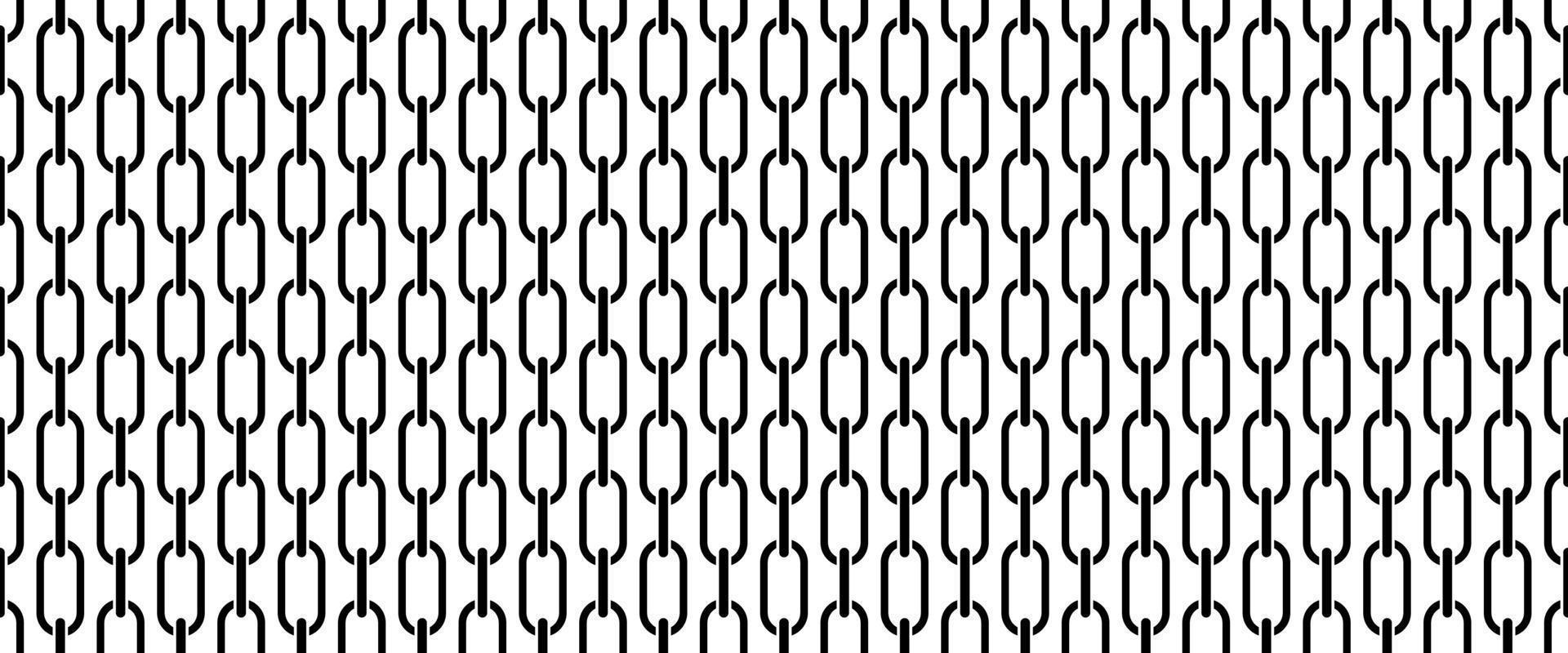 Eslabón de cadena blanco y negro patrón sin costuras. patrón sin costuras de eslabón de cadena vector