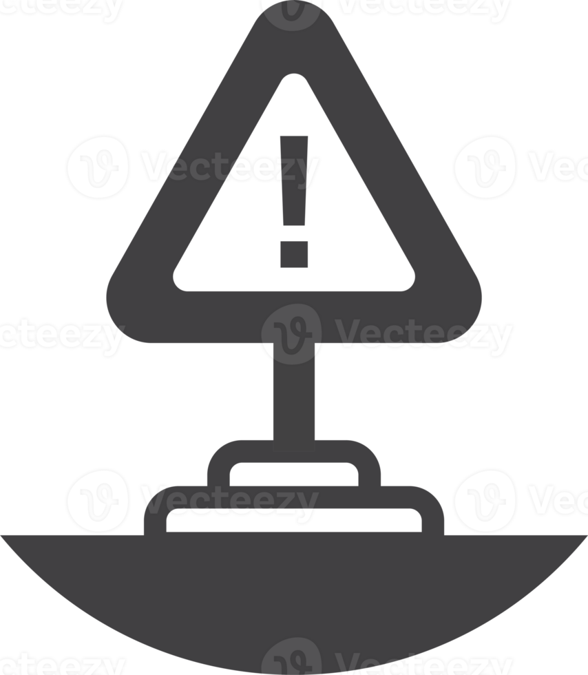 illustration de signe de point d'exclamation dans un style minimal png