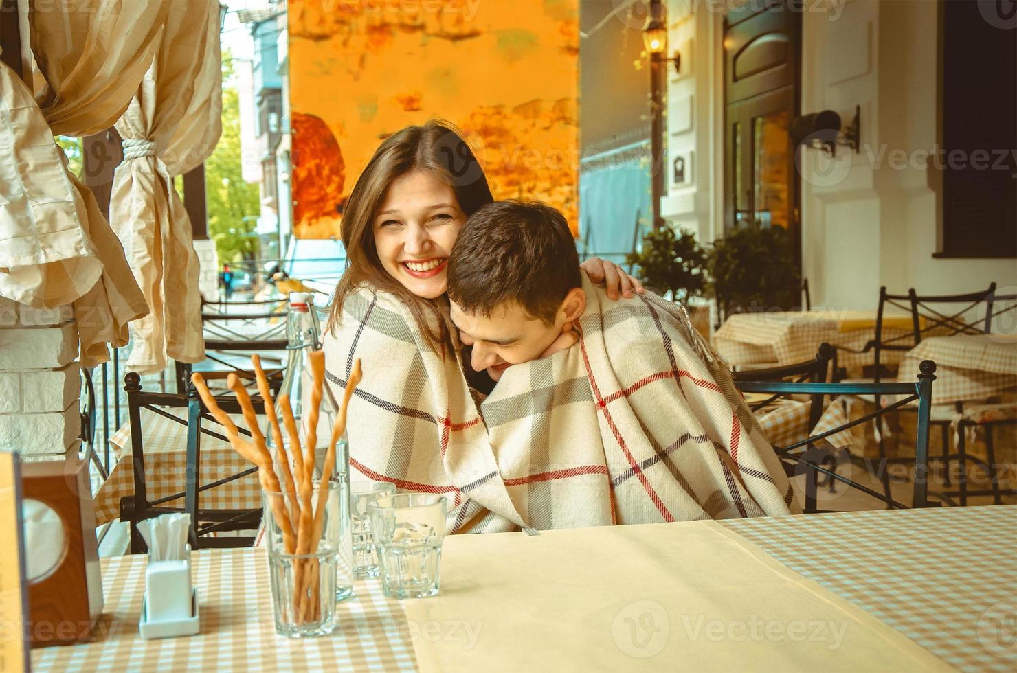 couple in love having fun on a date photo