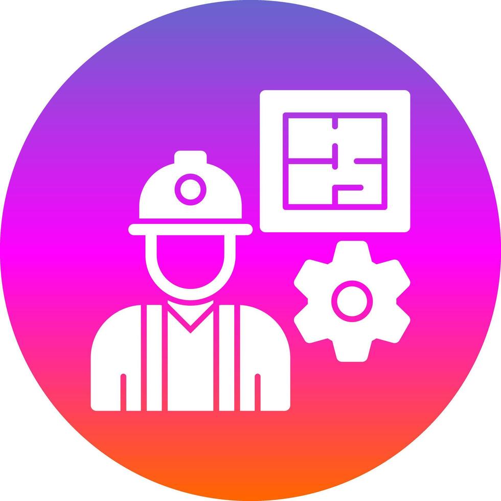 diseño de icono de vector de ingeniero civil