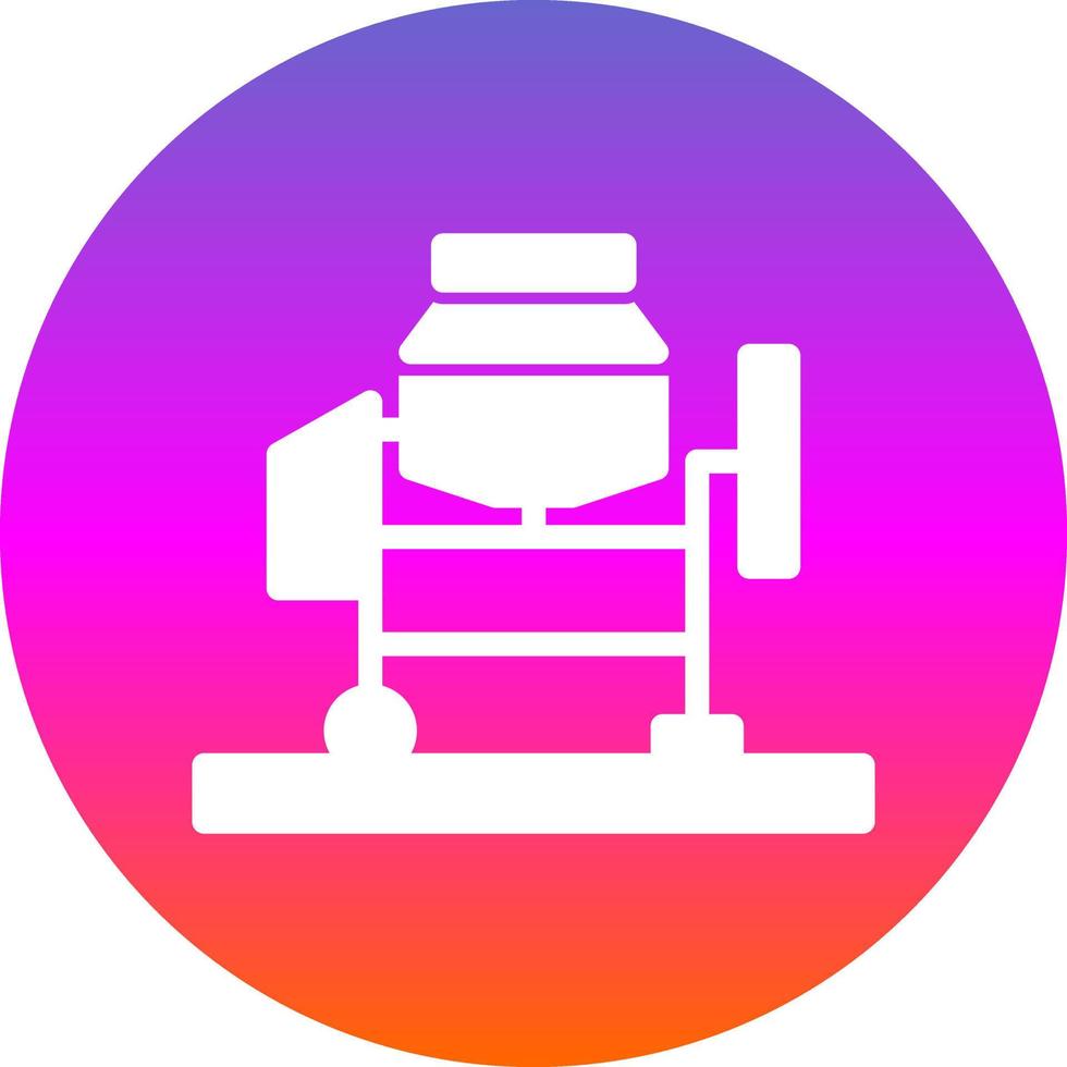 Concrete Mixer Vector Icon Design