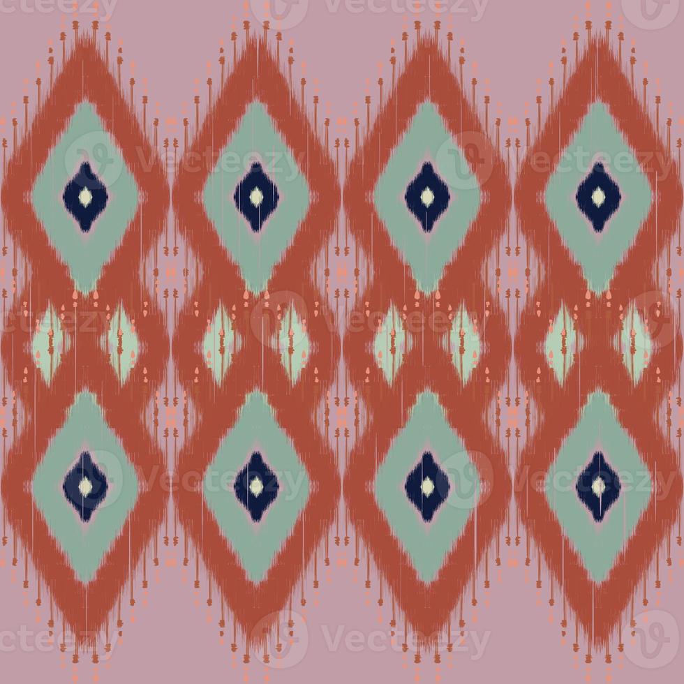 Colorful African Ikat paisley embroidery and mix Thai knitted embroidery.geometric ethnic oriental seamless pattern traditional , photo