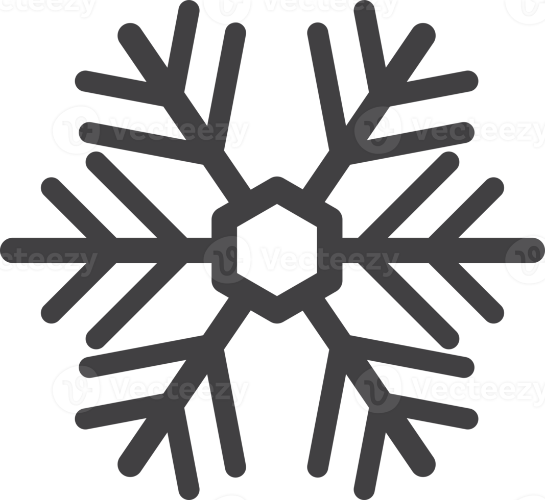 snowflake illustration in minimal style png