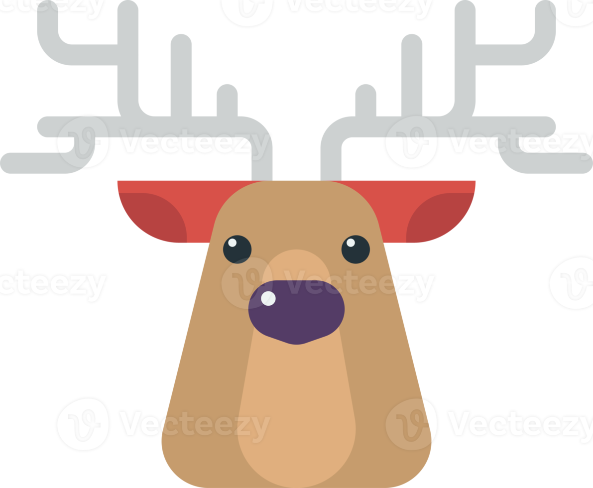 reindeer illustration in minimal style png