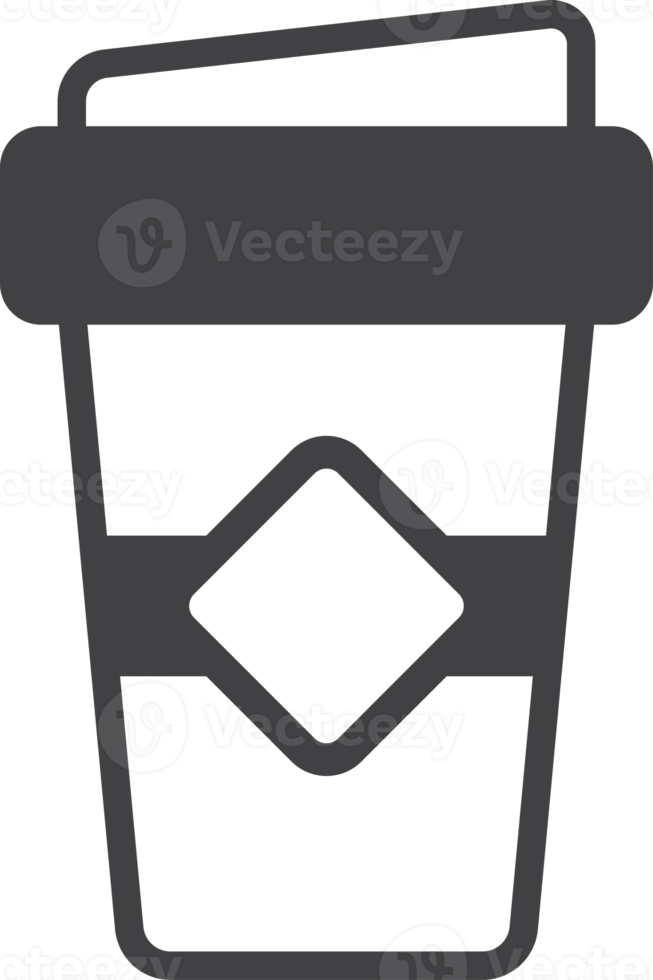 papierkaffeetassenillustration im minimalen stil png