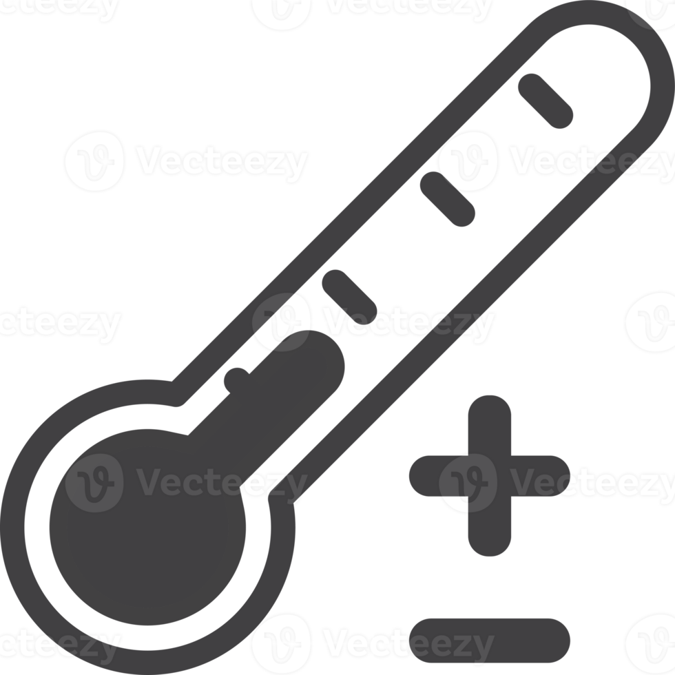 thermometer illustration in minimal style png