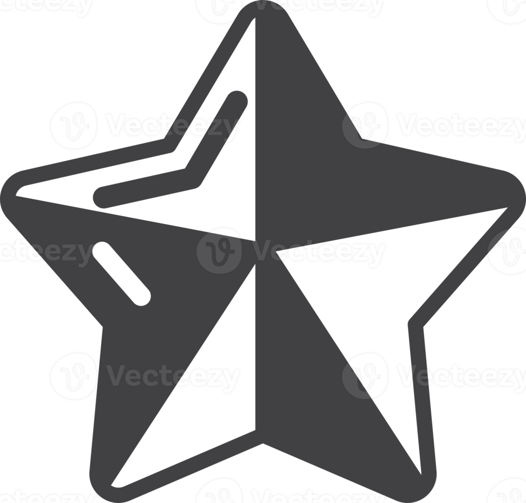 star illustration in minimal style png