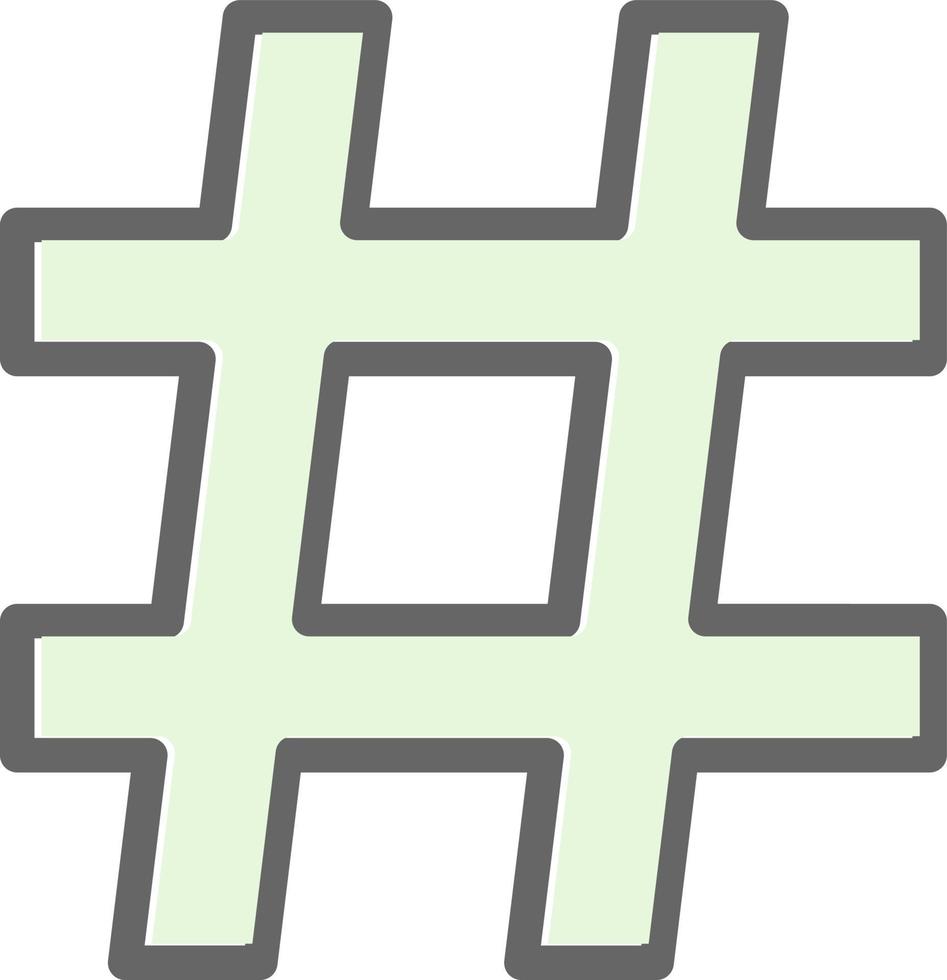 Hashtag Vector Icon Design