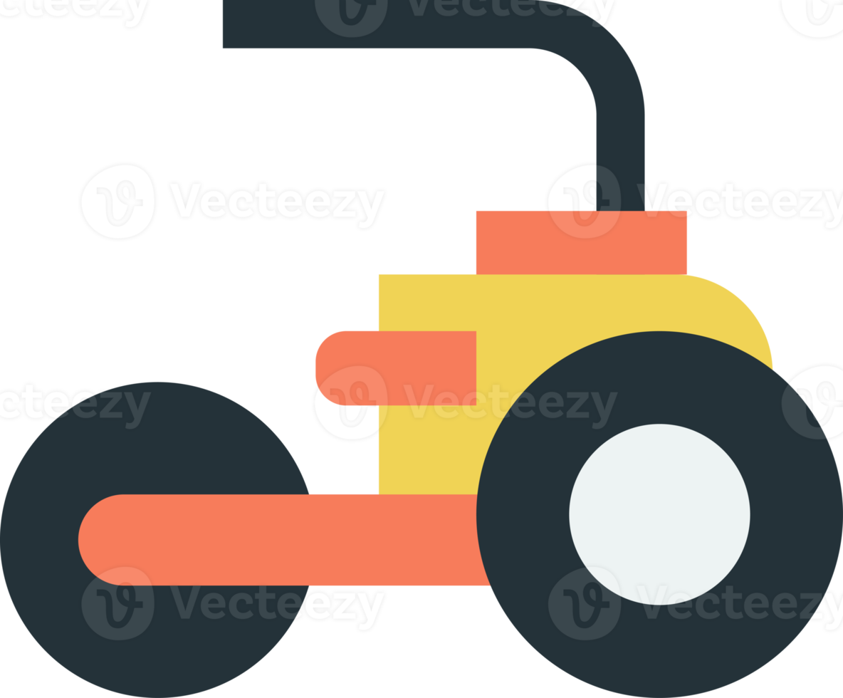 road roller illustration in minimal style png