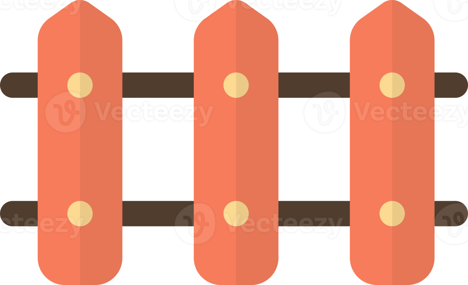 trä- staket illustration i minimal stil png