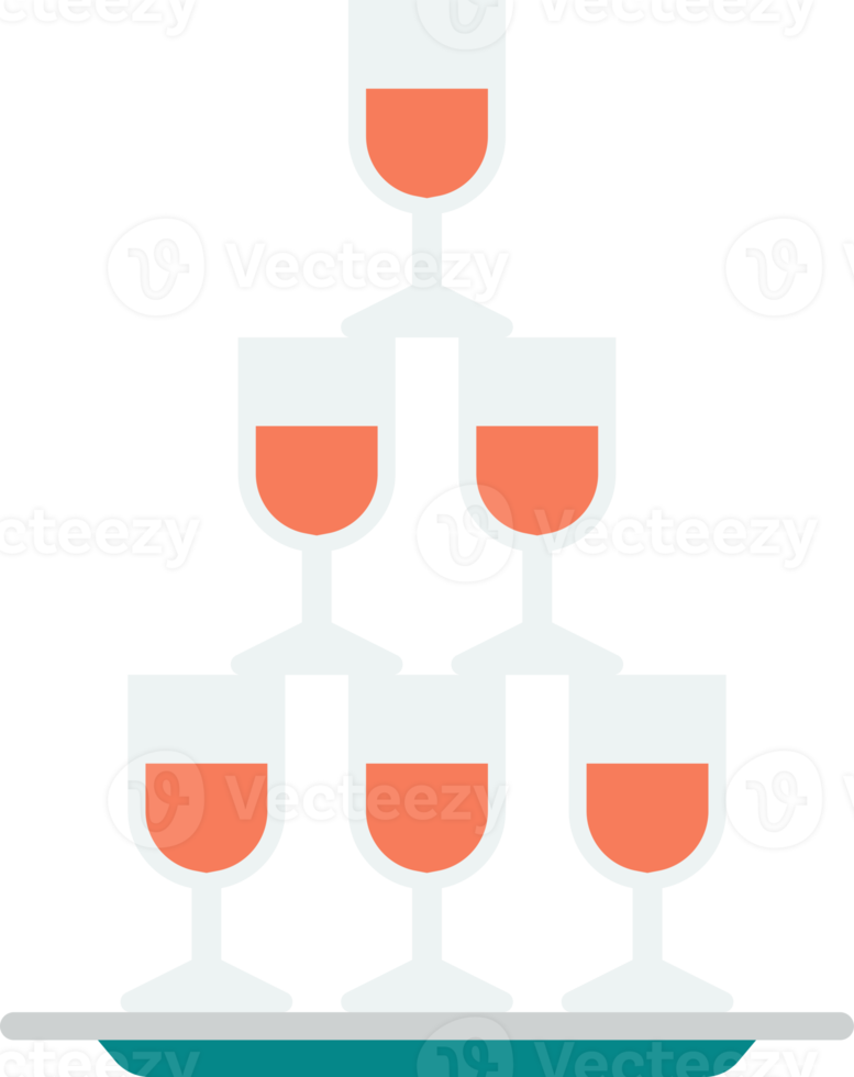 impilati vino bicchieri illustrazione nel minimo stile png