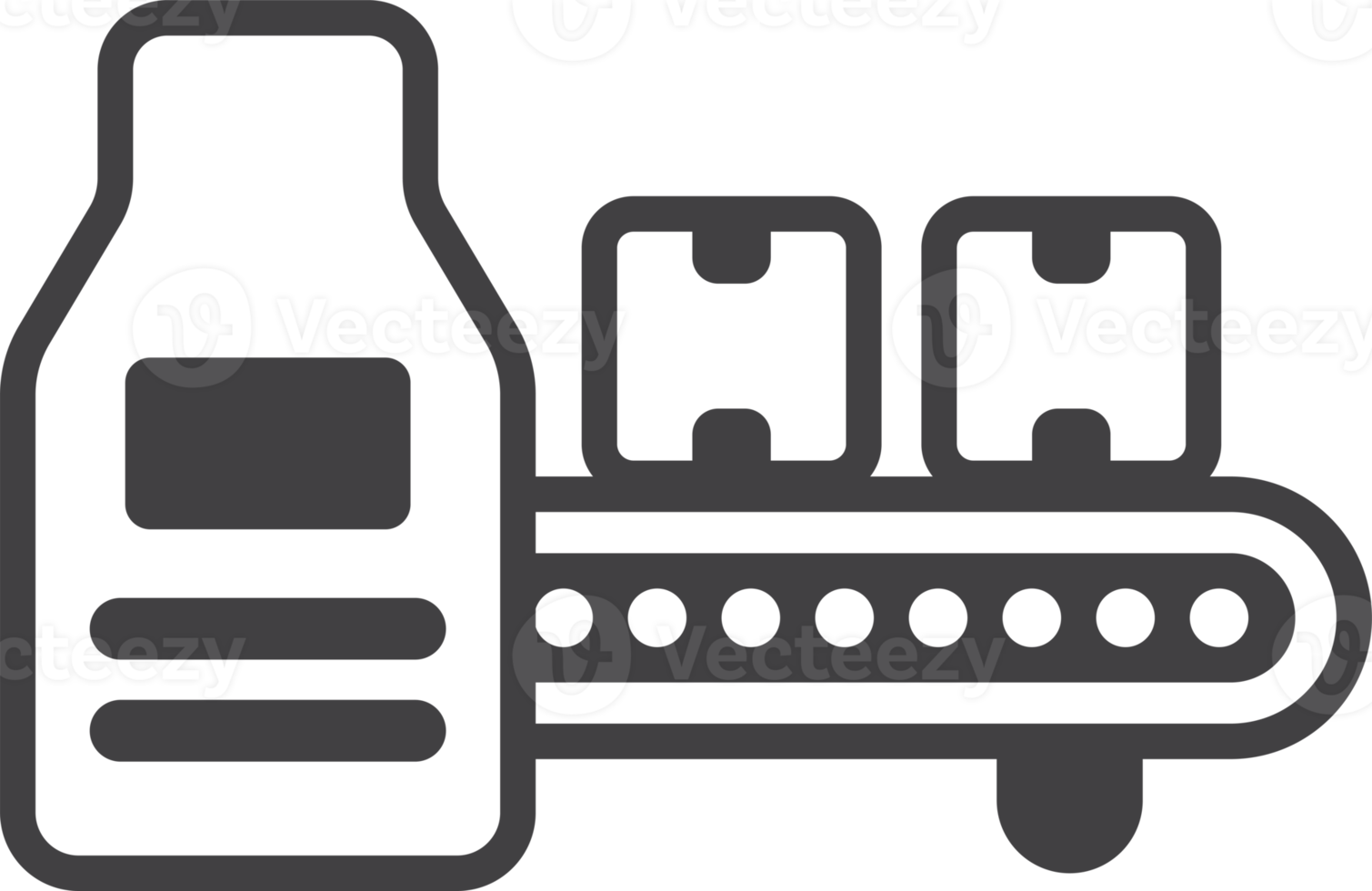 conveyor machinery illustration in minimal style png