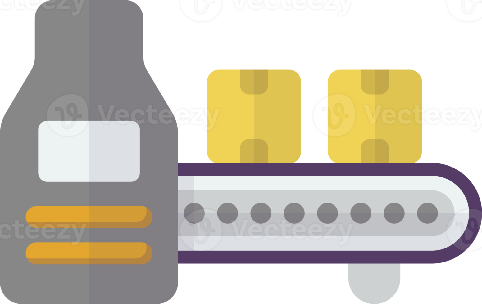 conveyor machinery illustration in minimal style png