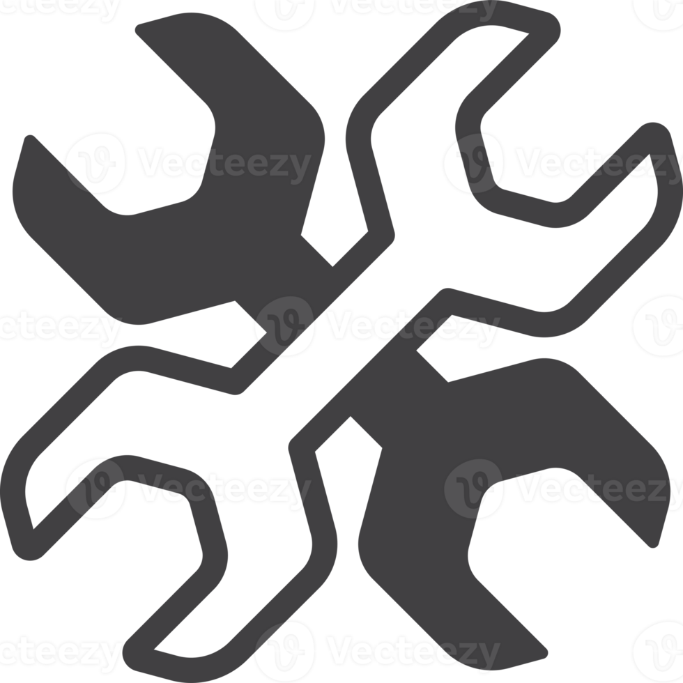wrench illustration in minimal style png