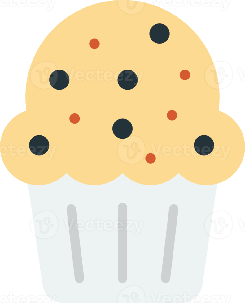 ilustración de cupcakes en estilo minimalista png