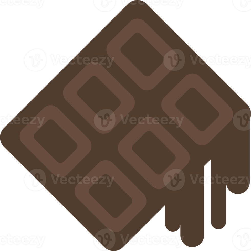 chocolate bar illustration in minimal style png