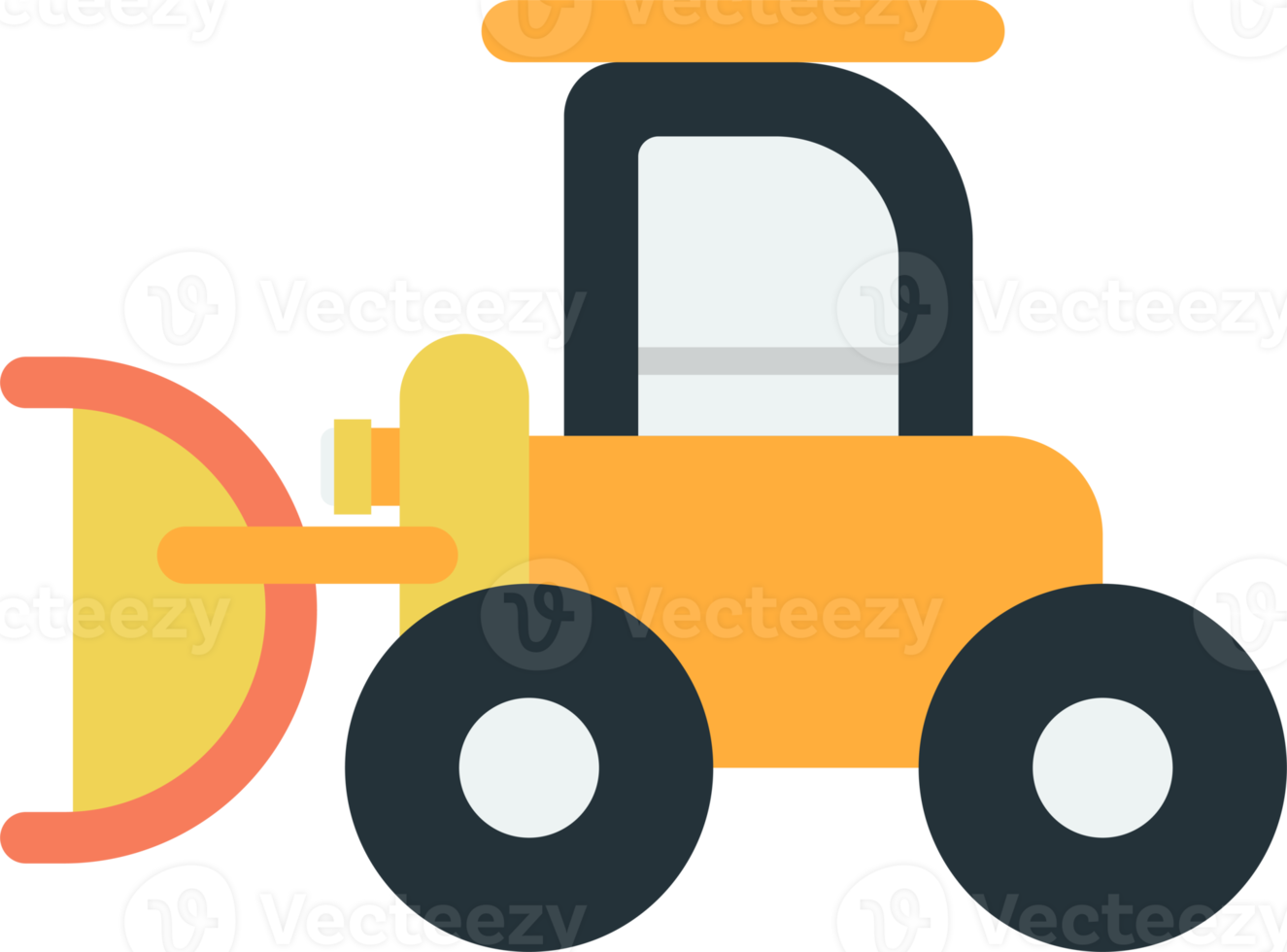 dozer illustration in minimal style png