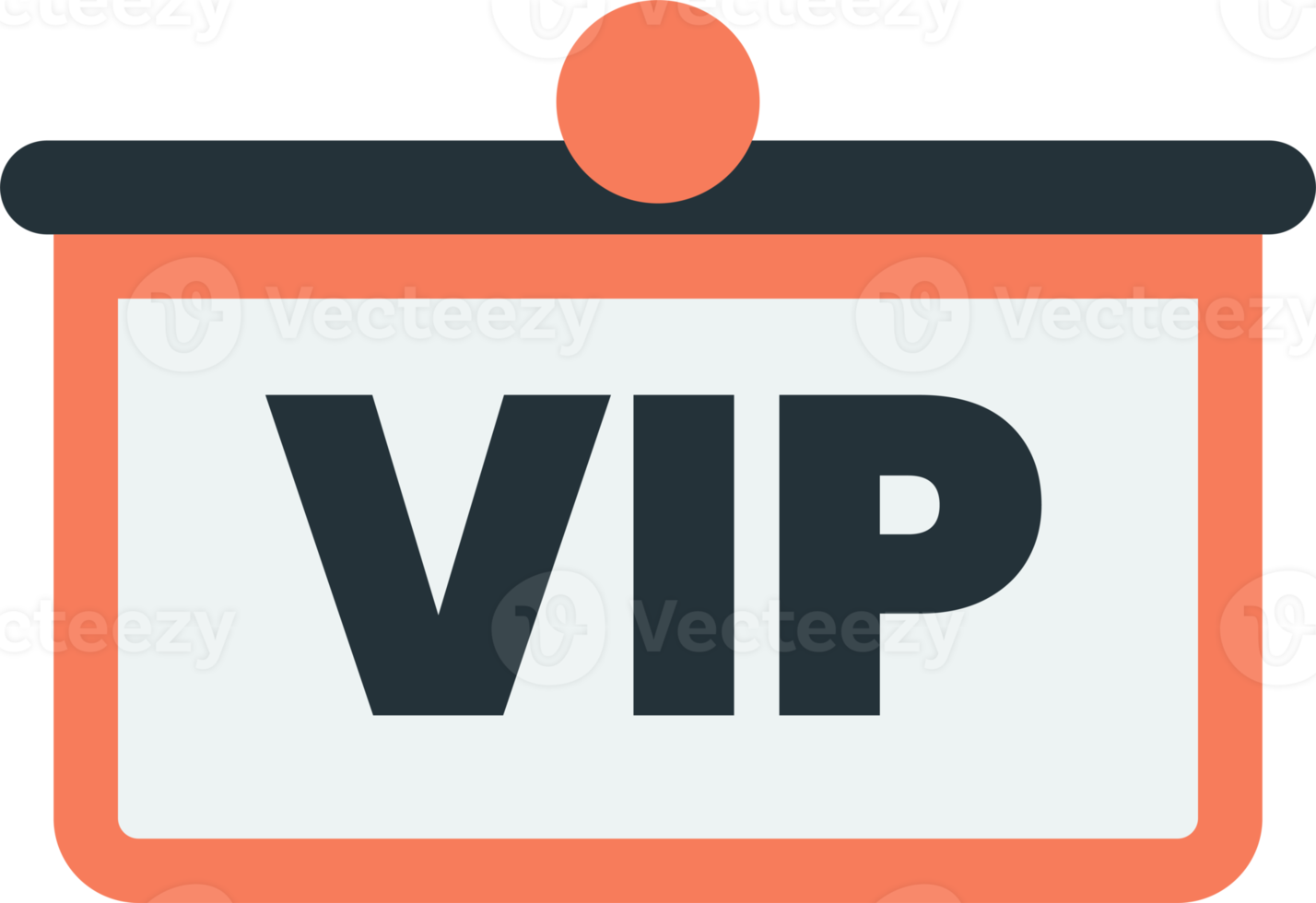 VIP card illustration in minimal style png