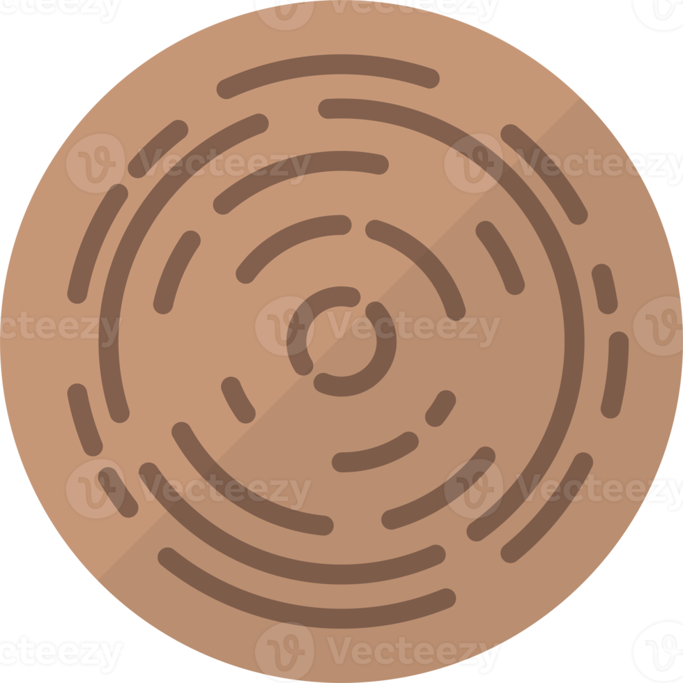 annual rings of wood illustration in minimal style png