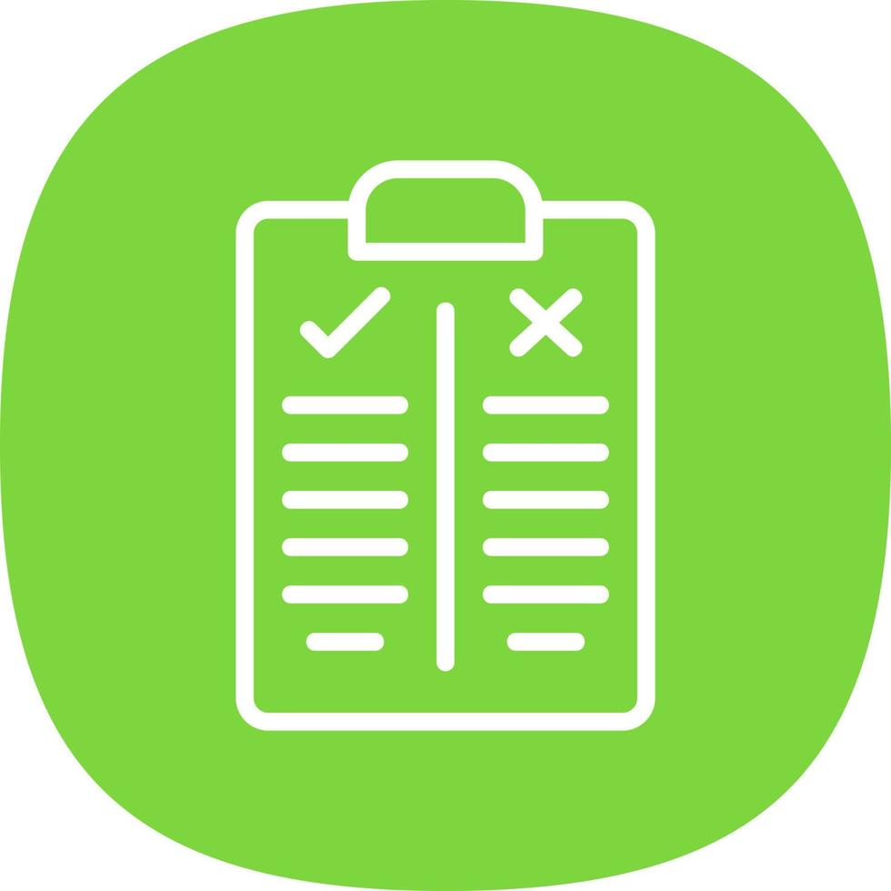 Pros and Cons Vector Icon Design