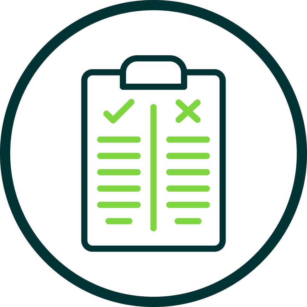 Pros and Cons Vector Icon Design