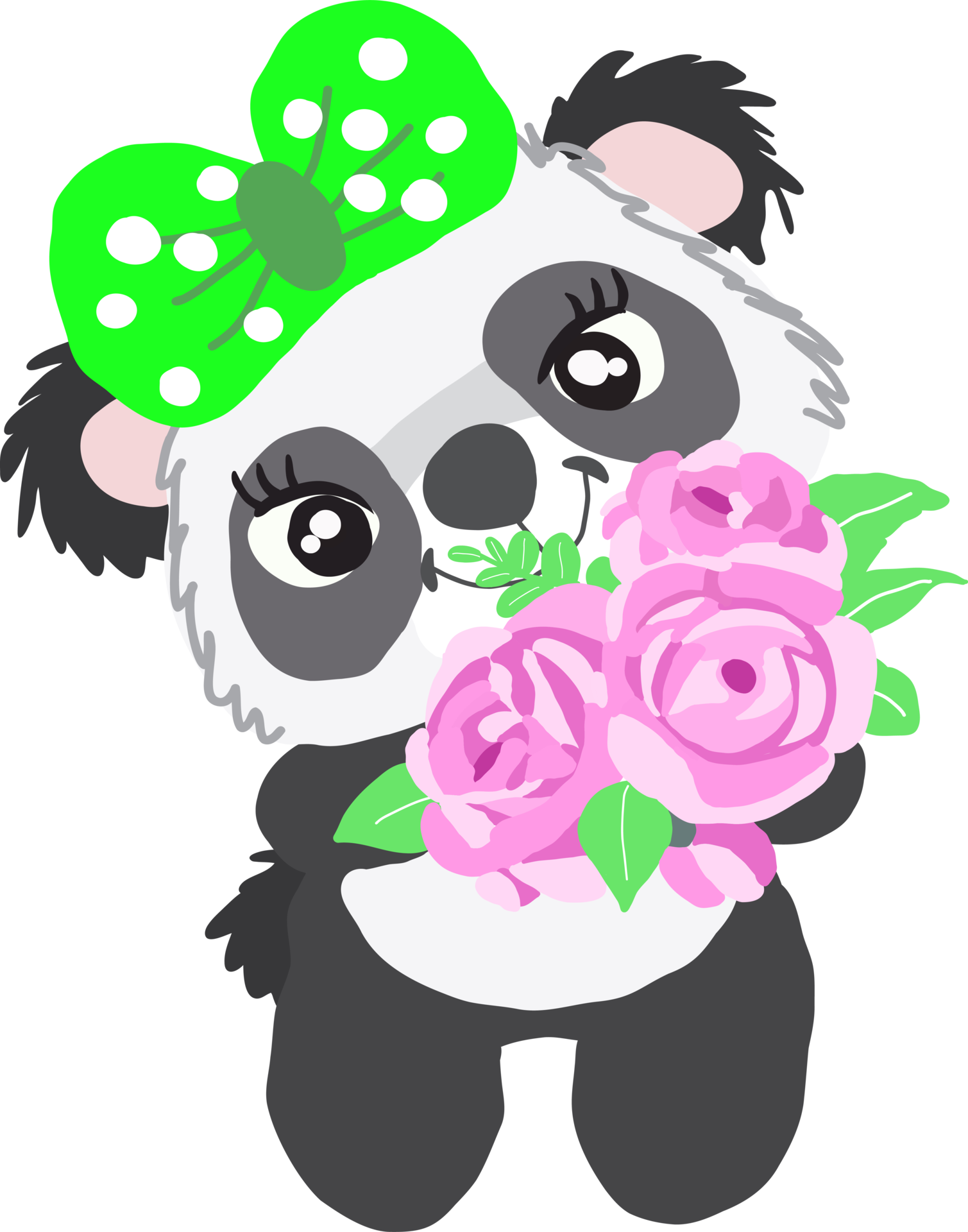 Amor Panda PNG - Imagem PANDA png segurando um coração rosa