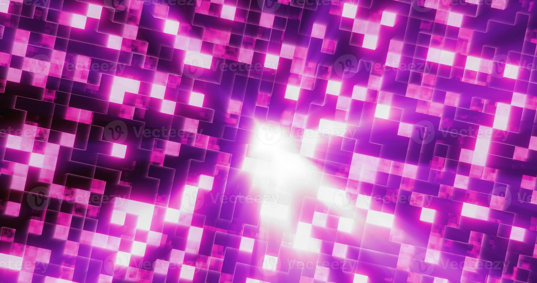 Abstract background of pink shiny mirror iridescent squares and rectangles digital hi-tech photo