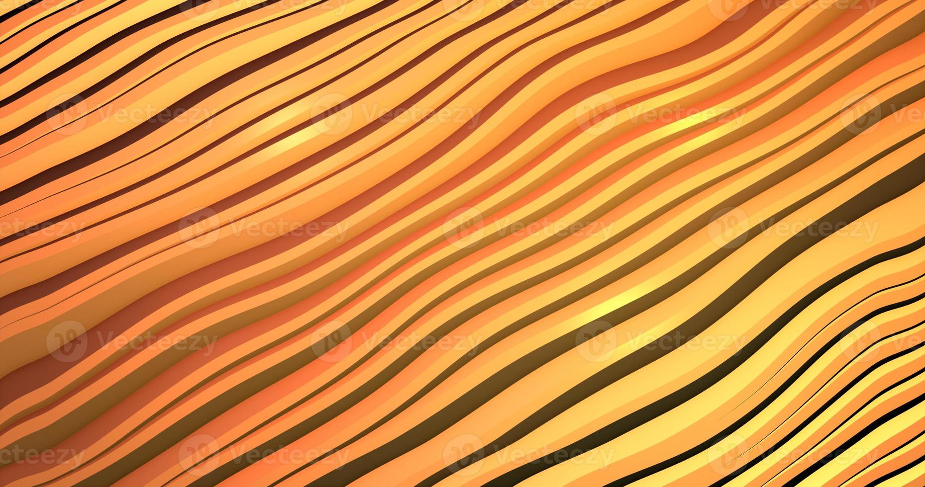 Abstract background of yellow gold diagonal gradient unusual shiny bright beautiful lines and moving waves photo