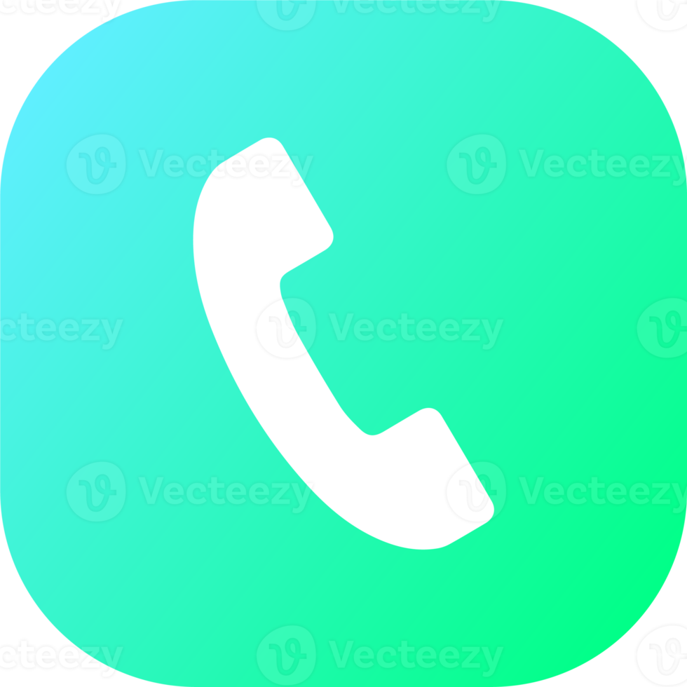 Telefono chiamata icona nel piatto design stile. telefono segni illustrazione. png