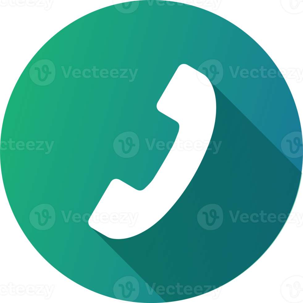 Phone call icon in flat design style. Telephone signs illustration. png