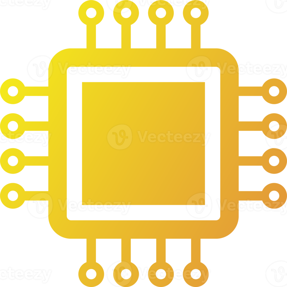 Chips icon in gradient colors. Circuit chip signs illustration. png