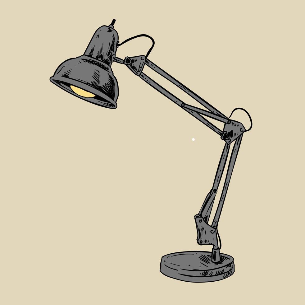 lámpara de escritorio icónica vector
